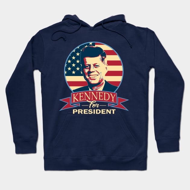 John F Kennedy For President Hoodie by Nerd_art